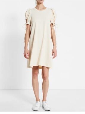 See By Chloe Cream Puff-Sleeve Mini Dress